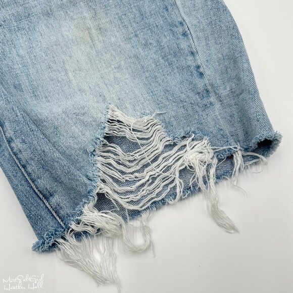 Pistola Light Wash Distressed Denim Shorts Size 25 - Picture 5 of 8